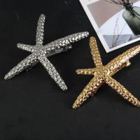 Hair Barrettes, Zinc Alloy, Starfish, plated, fashion jewelry & for woman 