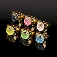 Brass Finger Ring, plated, fashion jewelry & Unisex & enamel 14mm 