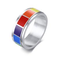Stainless Steel Finger Ring, epoxy gel, fashion jewelry & for man 
