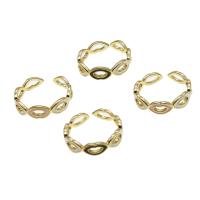 Brass Cuff Finger Ring, Lip, Adjustable & for woman & enamel 