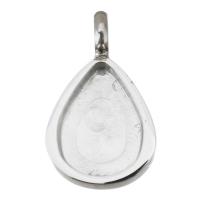 Stainless Steel Pendant Setting, Teardrop, DIY original color 00a0 Approx 2.5mm 