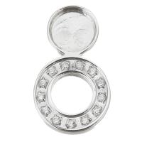 Stainless Steel Pendant Setting, Number 8, DIY & with rhinestone, original color 8mm Approx 2.5mm 