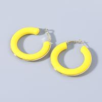 Resin Zinc Alloy Earring, with Zinc Alloy, fashion jewelry & for woman, yellow 