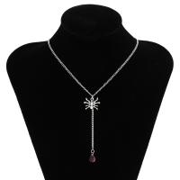 Rhinestone Zinc Alloy Necklace, with 2.7inch extender chain, fashion jewelry & for woman & with rhinestone, platinum color .5 Inch 