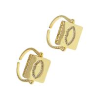 銅 カフ指輪, 調整 & マイクロパヴェジルコニア & 女性用, 金色 売り手 パソコン