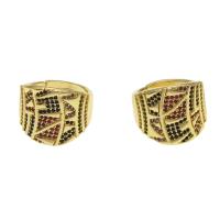Cubic Zirconia Micro Pave Brass Finger Ring, Adjustable & micro pave cubic zirconia & for woman, golden 