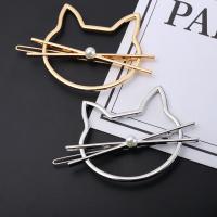 Hair Clip, Zinc Alloy, Cat, plated, fashion jewelry & for woman 