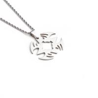 Titanium Steel Jewelry Necklace, Geometrical Pattern, handmade, Unisex, original color cm 