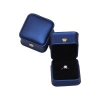 PU Leather Single Ring Box, with Velveteen 