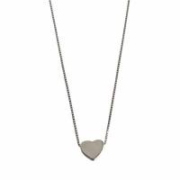Sterling Silver Jewelry Necklace, 925 Sterling Silver, with 1.97inch extender chain, Heart, box chain & for woman Approx 14.57 Inch 