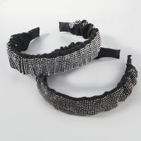 Hair Bands, Cloth, with acrylic rhinestone, fashion jewelry & for woman 