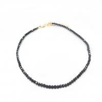 Crystal Necklace, with Stainless Steel, plated, for woman & faceted, mixed colors Approx 45 cm 