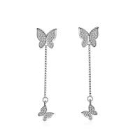 Brass Split Earring, Butterfly, for woman 