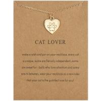 Zinc Alloy Necklace, with 1.96 inch extender chain, Heart, plated, for woman Approx 17.72 Inch 