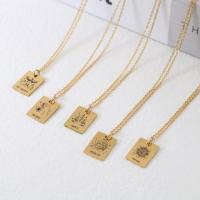 Stainless Steel Jewelry Necklace, with 1.97inch extender chain, gold color plated & for woman .75 Inch 