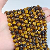 Tiger Eye Beads, Round, DIY & faceted, yellow, 8mm cm 