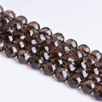 Natural Smoky Quartz Beads, Round, DIY & faceted, brown cm 