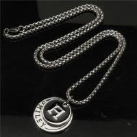 Stainless Steel Jewelry Necklace, Alphabet Letter, fashion jewelry & for man, original color, nickel, lead & cadmium free 