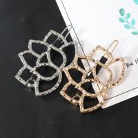 Hair Clip, Zinc Alloy, Lotus, plated, fashion jewelry & for woman 