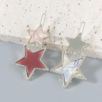 Hair Clip, Zinc Alloy, with Resin, Star, plated, fashion jewelry & for woman 