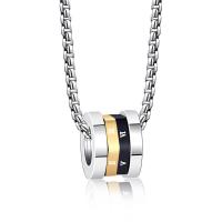 Titanium Steel Necklace, with 3mm extender chain, plated, box chain & for man, silver color Approx 600 mm 