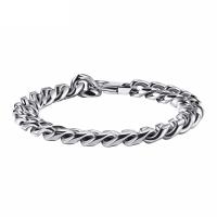 Titanium Steel Bracelet, plated, curb chain & for man 10mm Approx 220 mm 