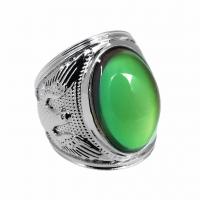 Mood Finger Ring, Zinc Alloy, with Acrylic, eagle, plated, for man & change their color according to the temperature, mixed colors 