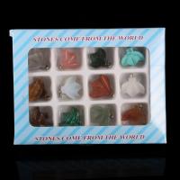 Gemstone ювелирные изделия Кулон, Природный камень, Русалка хвост, полированный, гравированный, разноцветный, 18mm,22mm, 12ПК/Box, продается Box