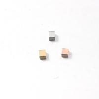Stainless Steel Beads, Square, plated, DIY Approx 2.5mm 