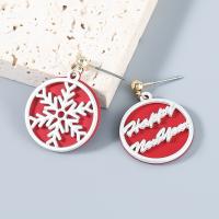 Christmas Earrings, Zinc Alloy, painted, Christmas Design & fashion jewelry & for woman 