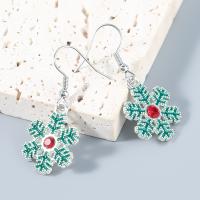 Christmas Earrings, Zinc Alloy, with Acrylic, Christmas Design & fashion jewelry & for woman & enamel 