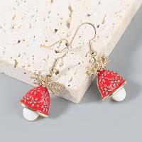 Christmas Earrings, Zinc Alloy, Christmas Design & fashion jewelry & for woman & enamel 