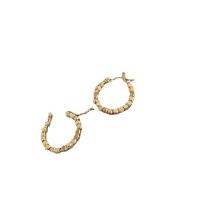 Zinc Alloy Huggie Hoop Earring, Round, gold color plated, for woman, golden, 15mm 