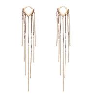 Fashion Fringe Earrings, Zinc Alloy, 925 thailand sterling silver earring lever back clip, gold color plated, for woman, golden 