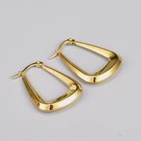 Titanium Steel Hoop Earring, 18K gold plated, for woman 
