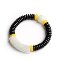 Jadeite Bracelet, with Beeswax & Coco, Unisex cm 