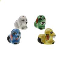 Tierische Porzellan Perlen, Hund, DIY, keine, 17x16x10mm, 100PCs/Tasche, verkauft von Tasche