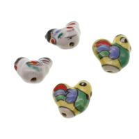Tierische Porzellan Perlen, Hahn, DIY, keine, 10x18x9mm, 500PCs/Tasche, verkauft von Tasche