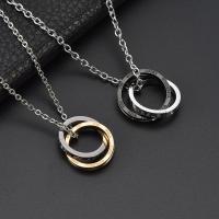 Stainless Steel Jewelry Necklace, plated, Unisex & rolo chain & with rhinestone Approx 23.62 Inch 