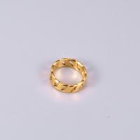 Stainless Steel Finger Ring, 316L Stainless Steel, gold color plated & for woman & hollow, golden 