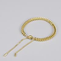 Stainless Steel Chain Bracelets, 316L Stainless Steel, gold color plated, stretchable & rope chain & for woman, golden Approx 24 cm 