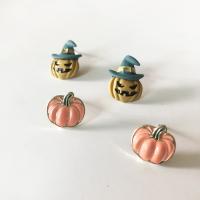 Enamel Zinc Alloy Stud Earring, Pumpkin, for woman 