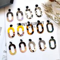 Acrylic Drop Earring, Acetate, with Zinc Alloy, for woman & hollow 