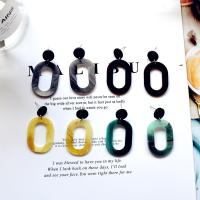 Acrylic Drop Earring, Acetate, with Zinc Alloy, for woman 40mm 