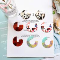 Acrylic Stud Earring, Acetate, for woman 50mm 
