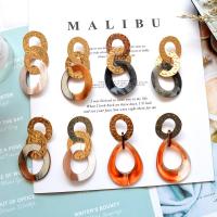 Acrylic Drop Earring, with Zinc Alloy, for woman 70mm 