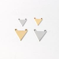 Stainless Steel Charm Connector, Triangle, polished, DIY 