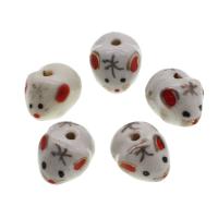 Tierische Porzellan Perlen, DIY, gemischte Farben, 12x16x12mm, 500PCs/Tasche, verkauft von Tasche