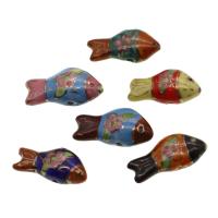 Tierische Porzellan Perlen, Fisch, DIY, keine, 13x28x10mm, 100PCs/Tasche, verkauft von Tasche