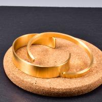 Stainless Steel Cuff Bangle, 316L Stainless Steel, gold color plated & for woman, golden Approx 17 cm 